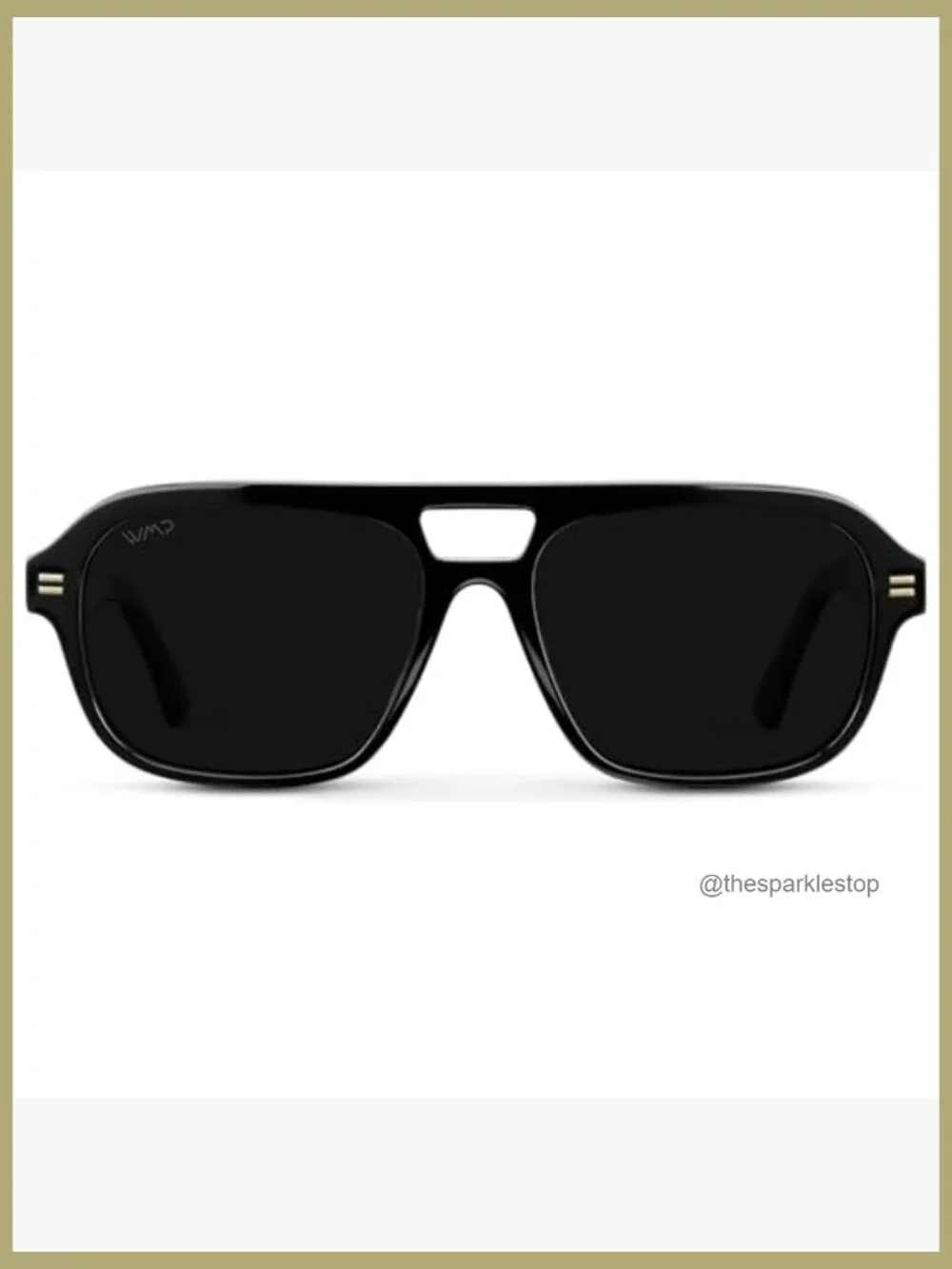 Acetate Frame Polarized Aviator Sunglasses with Double Bridge